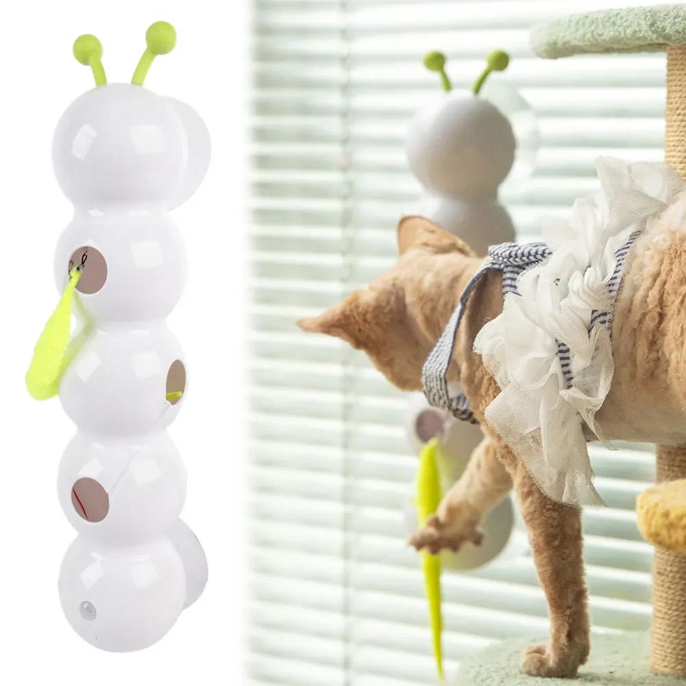Caterpillar Interaktives Katzenspielzeug Bewegungsaktiviertes Kätzchenspielzeug Wiederaufladbares Automatisches Katzenspielzeug für gelangweilte Wohnungskatzen