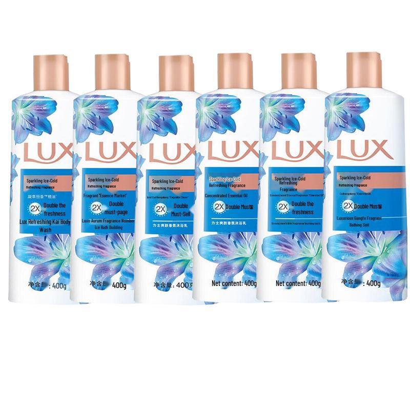 LUX Sparkling Ice Cool Body Wash, 6 x 400g
