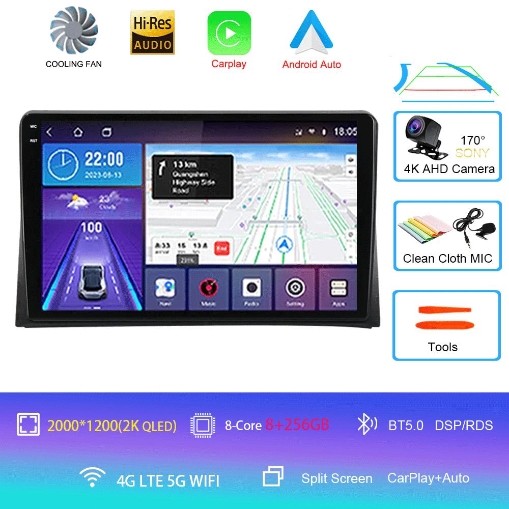 Android 14 Car Radio CarPlay For VW Multivan T5 Transporter 2003 - 2015 4G GPS DSP 2Din Stereo Multimedia Video Player BT