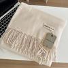 Women's Scarf Women's Solid Color Scarf Shawl Tassel Scarf