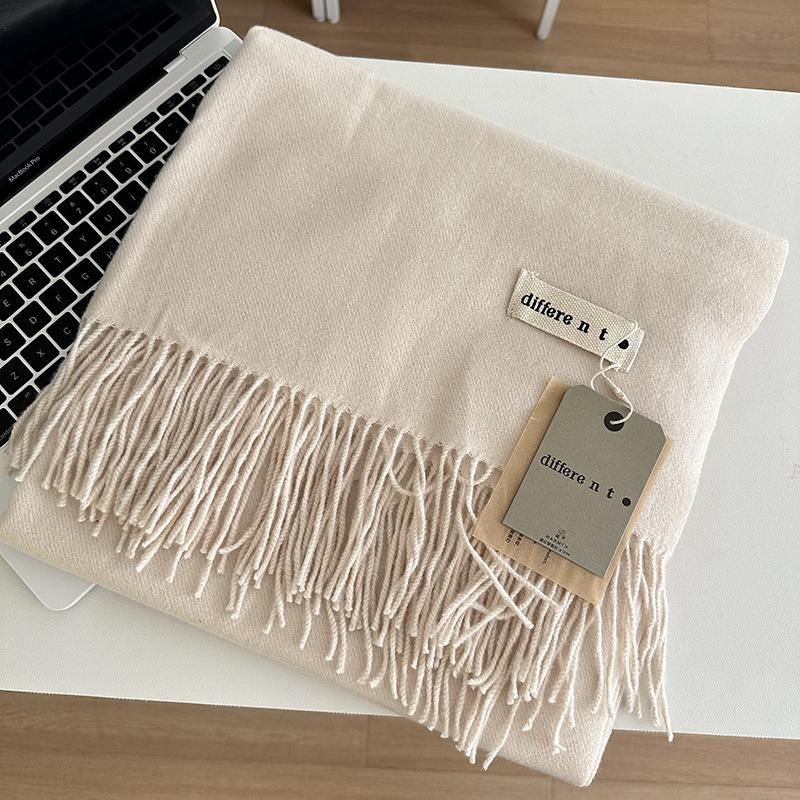 Women's Scarf Women's Solid Color Scarf Shawl Tassel Scarf