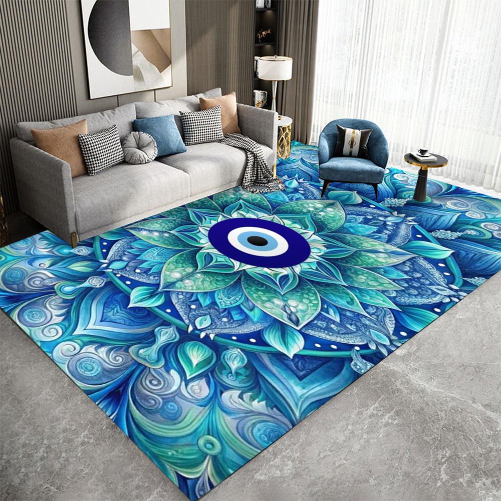 Tappeto Area Soggiorno Mandala Boemo Camera da Letto Divano Tappeto Antiscivolo Tappetini Bagno Ingresso Cucina Zerbino Decorazione Casa