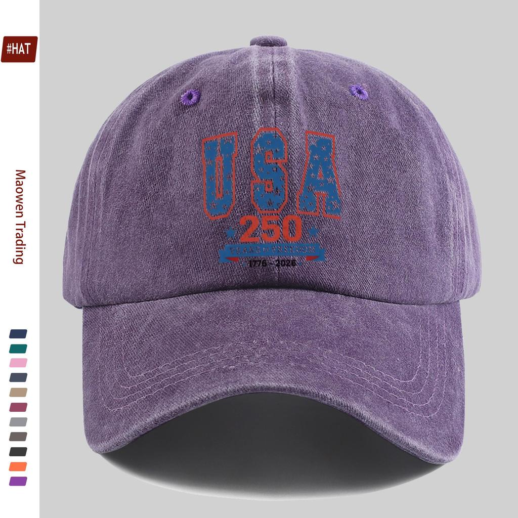 pc pcs American Freedom Baseball Cap Suitable for Outdoor Adjustable Trucker Hat with Vintage Star Print Washed Bu