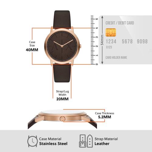 A|X Armani Exchange Men's Watch AX2873 Brown