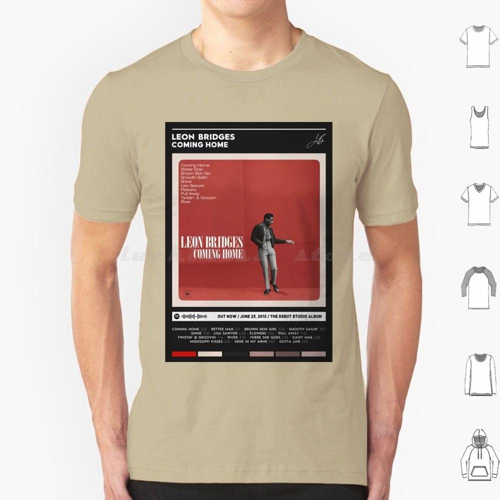 Coming Home Album Cover Poster T Shirt Big Size 100 Cotton Music Song Tracklist Playlist Leon Bridges Vintage Retro Hottime