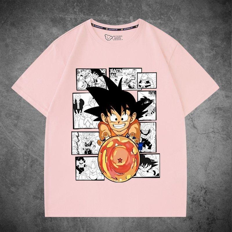 Dragon Ball Wukong joint short-sleeved T-shirt male queen big hand-painted same men's and women's pure clothes loose halfsleeves