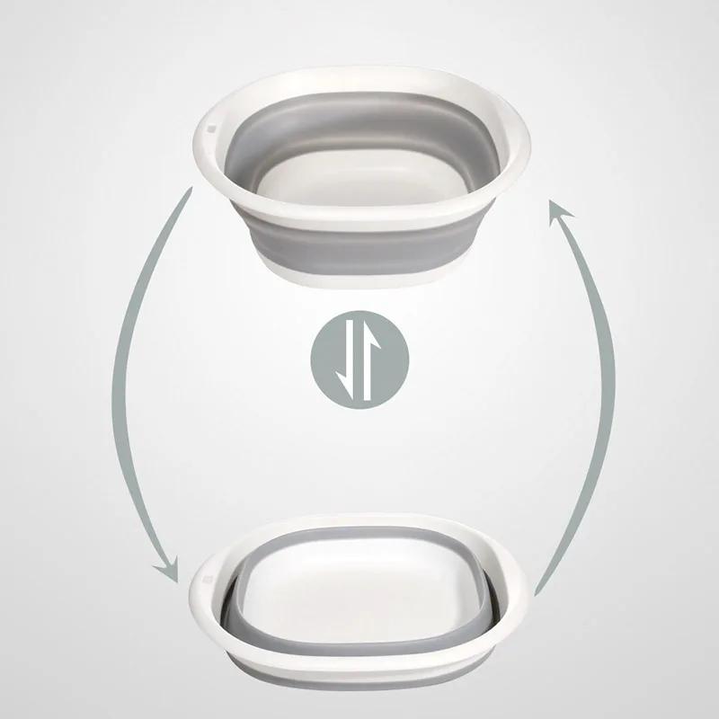 Bacinella Pieghevole in Plastica, Vasca Portatile per Bucato per Casa, Bagno, Cucina, Vasca da Bagno per Adulti e Bambini, Cesto Portabiancheria da Viaggio
