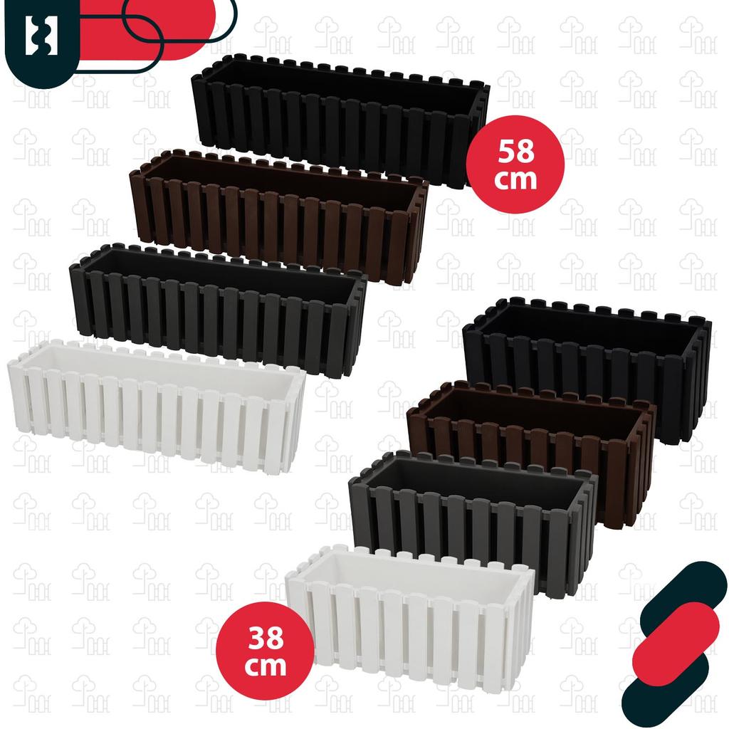 Balcony Flowerpot Box For Railing Rustic Brown 60 Cm 6 Pcs