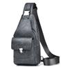 WEIXIER Men's Leather Sling Bag Crossbody Backpack Water-Resistant Shoulder Bag for Travel, Hiking, Daily Commute