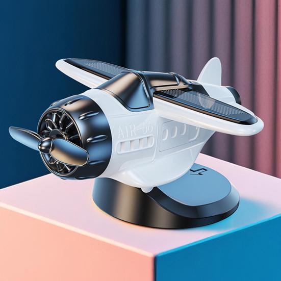 Solární osvěžovač vzduchu do auta Ozdoba letadla driftujícího na palubní desce auta Solární rotující model letadla Příslušenství na palubní desku automobilu