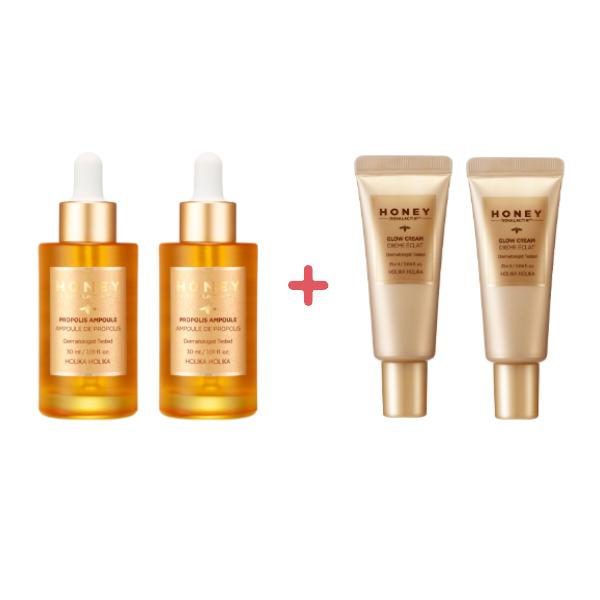 

Holika Holika Honey Royalactin Propolis Ampoule Special Set (Ампула 30мл / 1.01 рідк.унц., Крем 25мл / 0.84 рідк.унц.) рідка унція. (3 варіанти) #Ampoule+cream x 2pcs