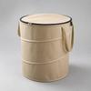 Portable Collapsible Yard Bin with Lid Heavy-Duty Foldable Trash Compact