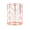 1PC Desktop Pen Holder Office School Storage Case Metal Gold Rose Gold Box Desk Pen Pencil Organizer Home Storage