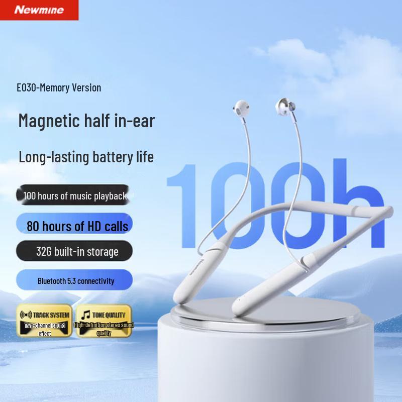 

Newmine E030 Neckband Wireless Bluetooth Earbuds