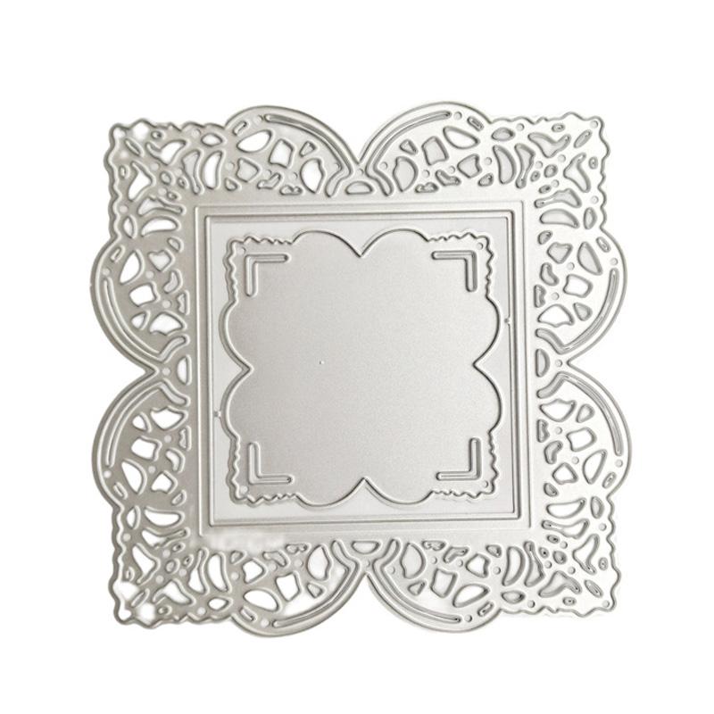 Fustelle Metalliche Per Scrapbooking | Cornice Rettangolare In Pizzo | Toumett