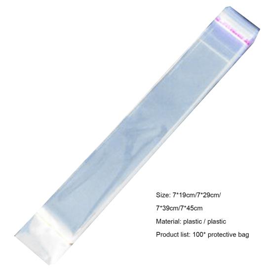 100 bucăți pungi de ambalare adezive rezistente la pete, flexibile, din plastic transparent, pungi de ambalare pentru bijuterii, consumabile de uz casnic