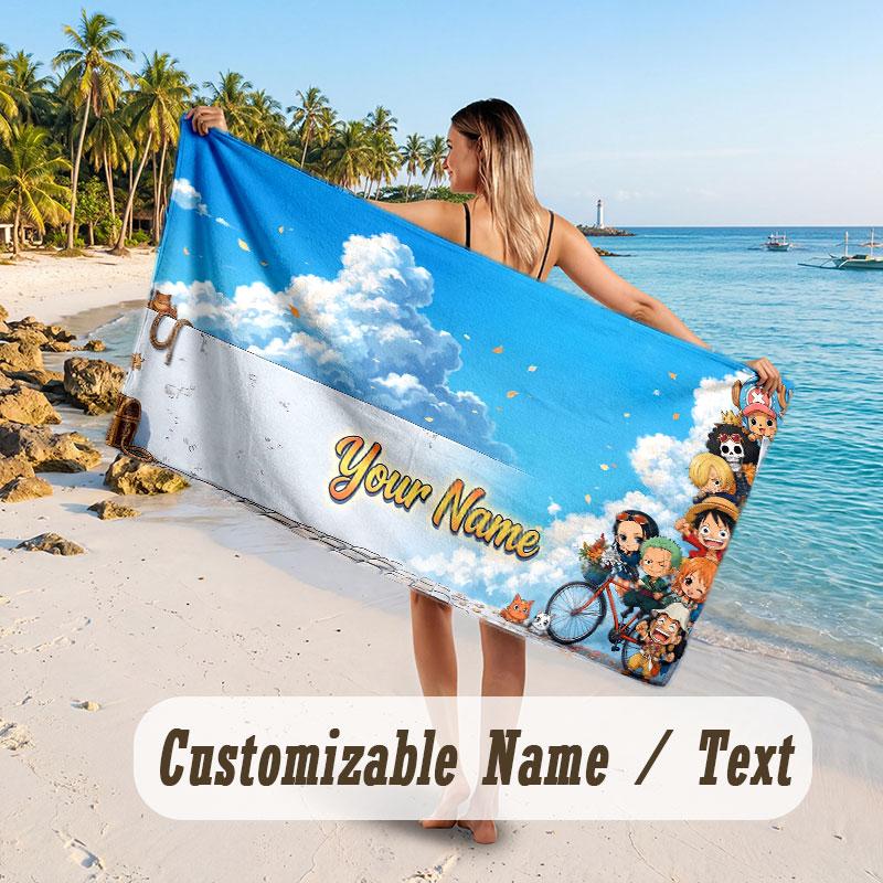 Custom Name Large Beach Towel,One Piece Quick Absorbent Towel For Outdoor Travel Poolside