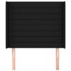 Maison Exclusive - Tête de lit avec oreilles Noir 103x16x118/128 cm Tissu