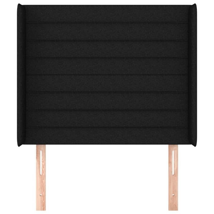 Maison Exclusive - Tête de lit avec oreilles Noir 103x16x118/128 cm Tissu