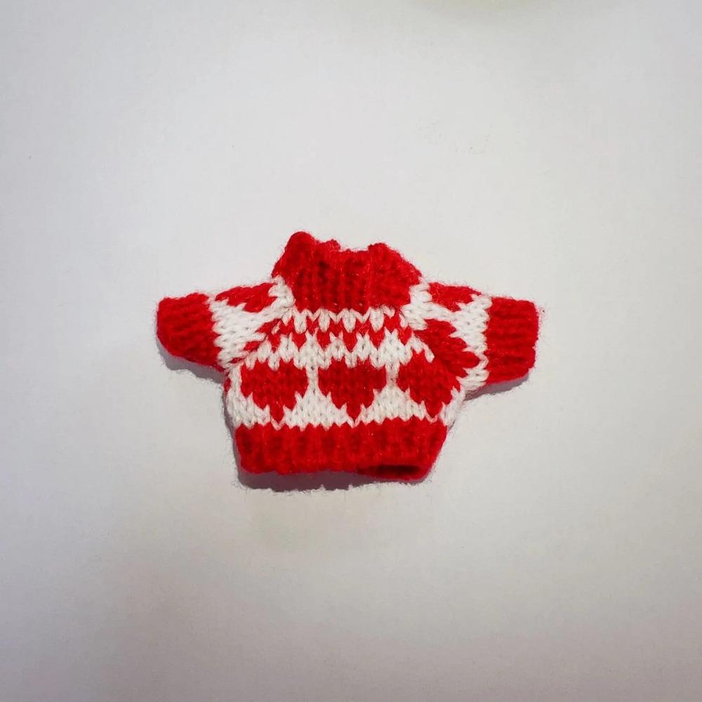1 Stk. Heißverkauf 10cm Schulleiter Hundebekleidung Miniaturpullover für 1:8 Bjd Spielzeugpuppe Pullover Puppe Weihnachten Tragen Zubehör