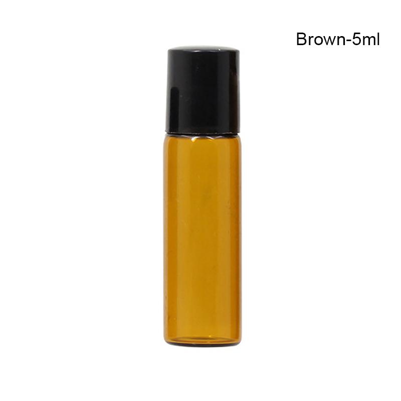 1Ml 2Ml 3Ml 5Ml 10Ml Amber Thin Glass Roll On Bottle Empty Refillable Bottle Sample Test Essential Oil Perfume Vials With Roller