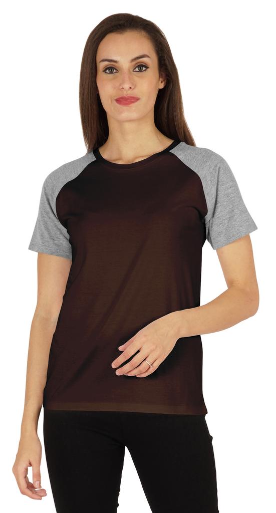 Inkmeso Women  S Raglan Short Sleeve T-Shirt Regular Fit Casual Solid Basic Tee