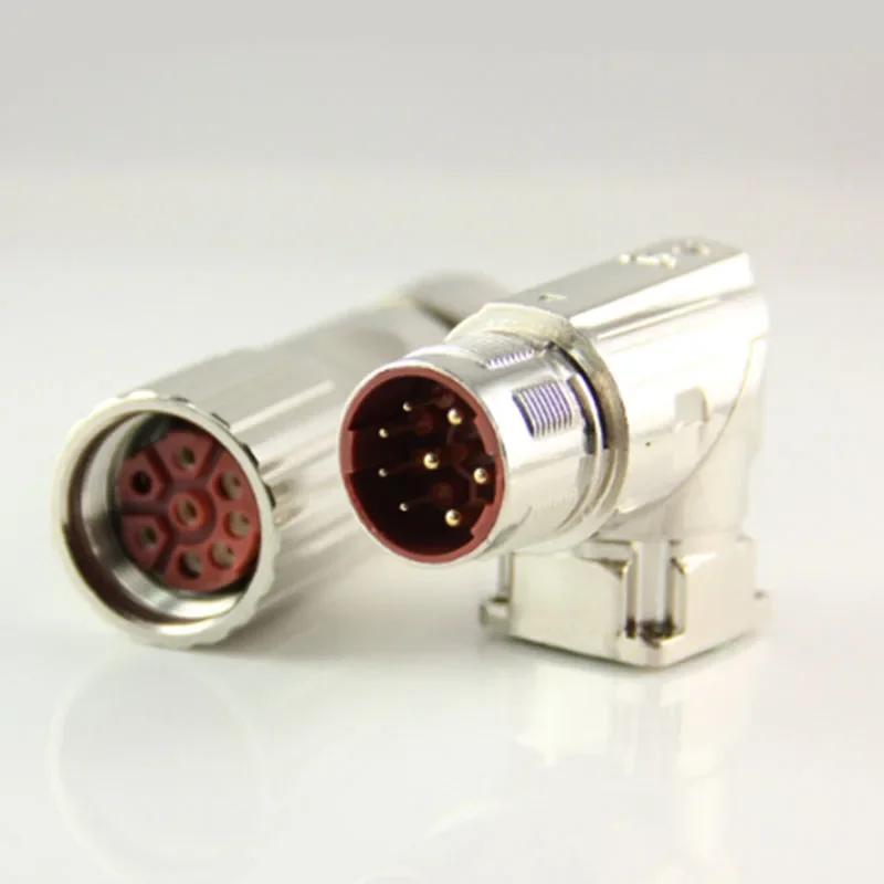 M923 Industrial Stainless M23 Encoder 6Pin 8Pin Aviation Connector Male Female Plug Socket Servo Motor Power Signal Adapter