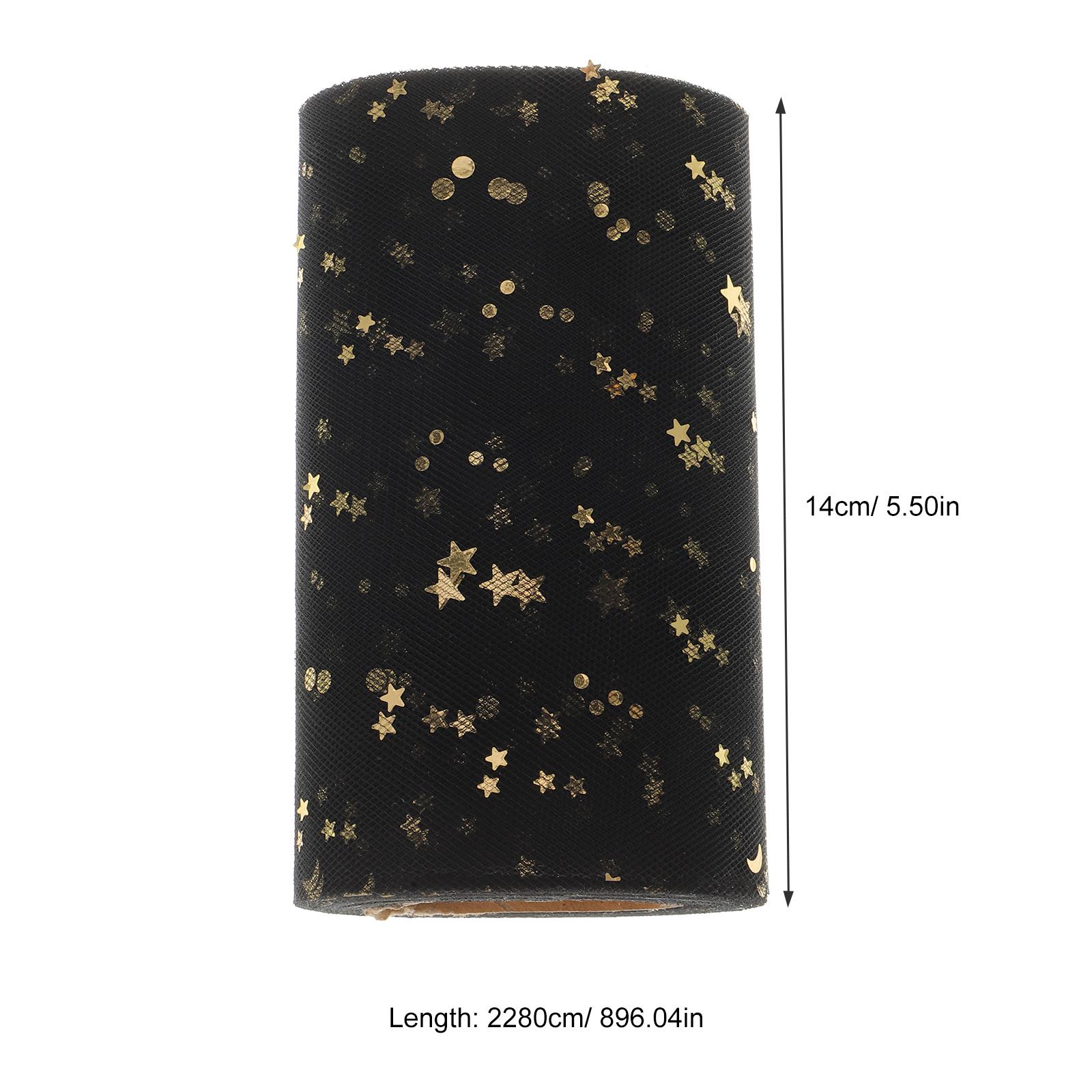 

Light Blue 2280x15cm Sequins Gauze Table Skirt Reusable Party Wedding Decoration Skirt High Quality Crafted Event Ornament чорний
