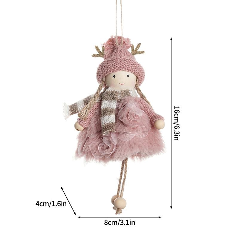 Weihnachtsdekorationen Niedlicher Bär Hängender Anhänger Weihnachtsbaumschmuck Kawaii Tier Rentier Plüschkissen Geburtstag Feiertagsgeschenke