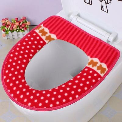 1Pcs Washable Winter Warm Toilet Seat Cover Closestool Mat Bathroom Accessories Soft O-shape Toilet Seat Pad