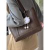 Korean college style large-capacity bag women's bag 2025 new trendy fashion retro tote bag simple commuter bag