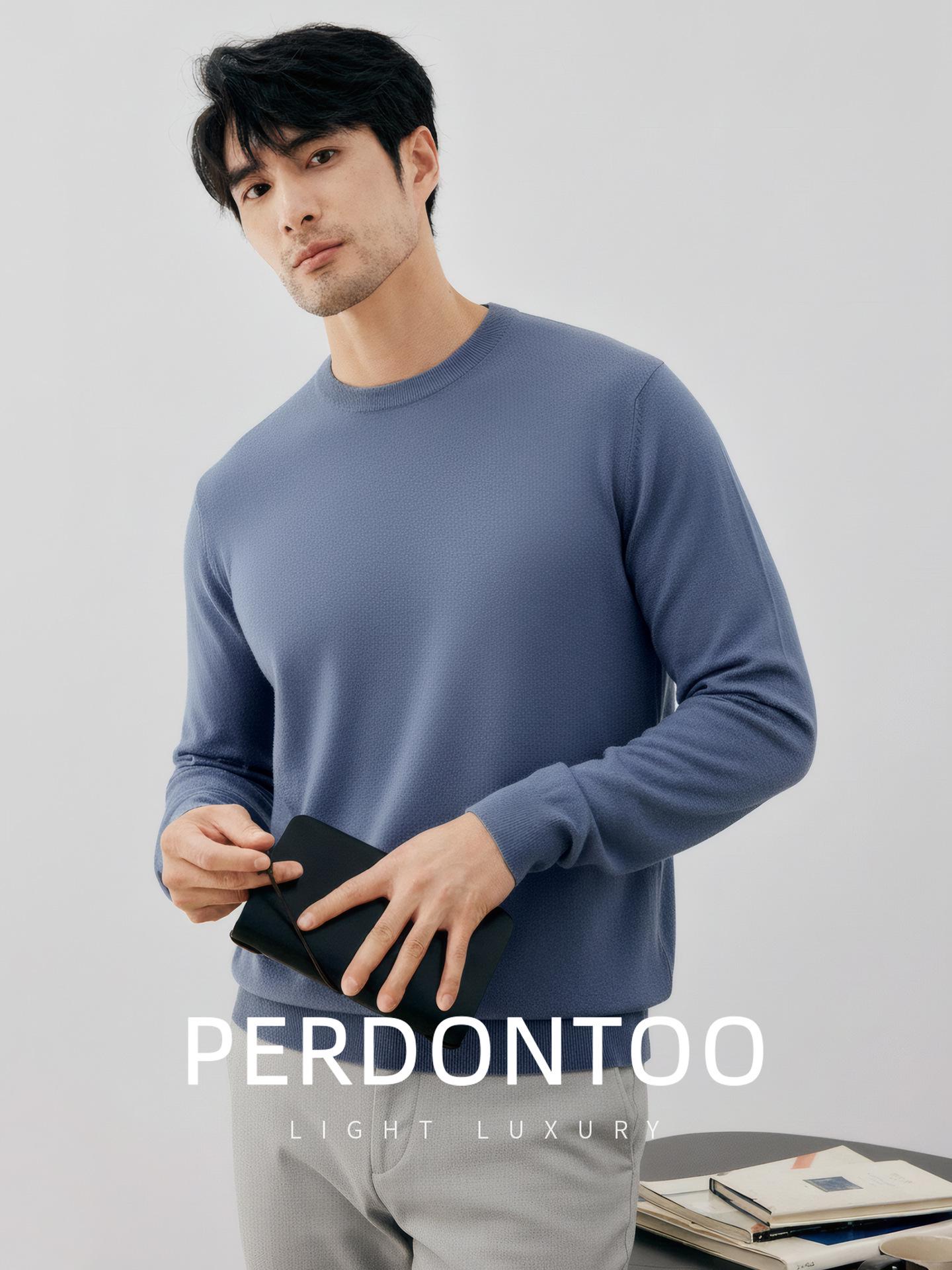 

Men s Soft Ribbed Crew Neck Knitwear - Thick, Warm, Versatile Sweater for Autumn/Winter Medium