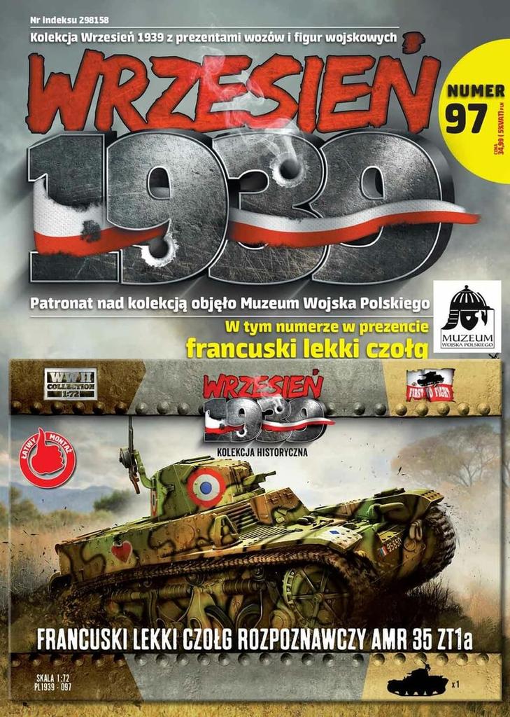 FTF Francez Renault AMR35 ZT1a Tanc de Recunoaștere Model de Plastic PF72097 1/72 (Rezervor)