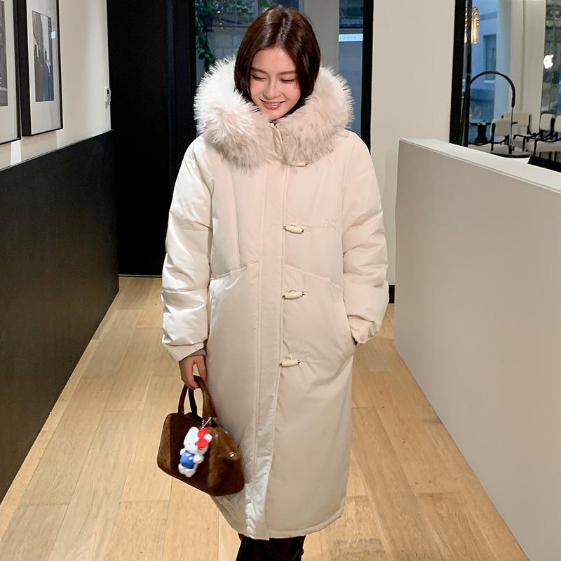 

Осень-зима, утепленная теплая парка, женская повседневная милая однотонная Свободная куртка с капюшоном и большим карманом, верхняя одежда S