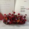 Silk Red Flower Aisle Runner & Floral Background for Chinese Wedding Engagement