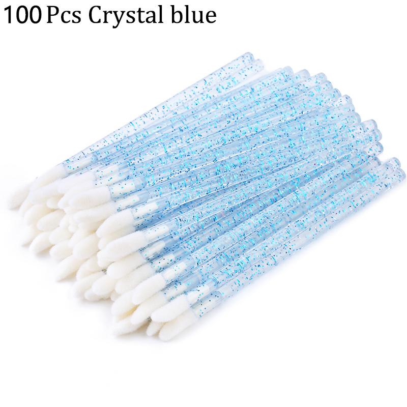 50Pcs Disposable Crystal Eyelash Brush Lashes Micro Lip Brushes Supplies Applicator Cleaner Beauty Eyelash Extension Tools
