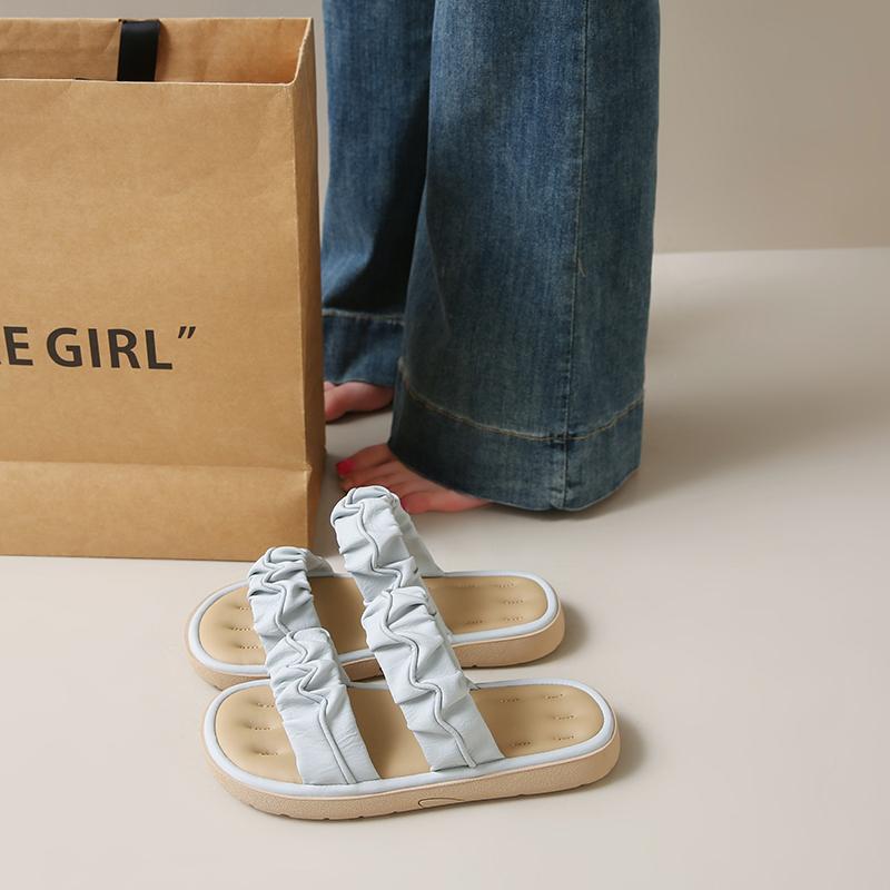 Fashion Beach Shoes Woman's Slippers Slides Fashion Sabot 2025 Soft Luxury Scandals Casual Leisure Slippers Casual Female Shoes Summer C