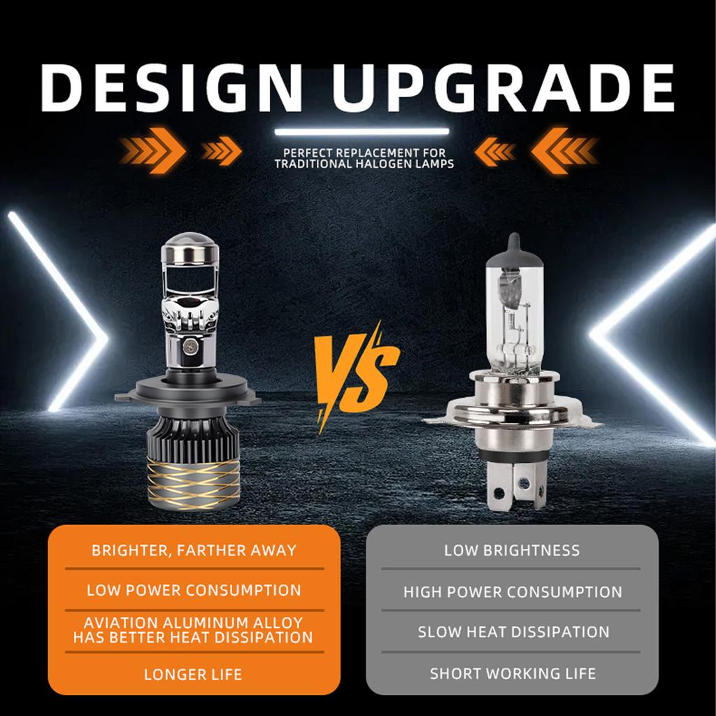 H4 H11 LED Headlight 30W Canbus Fog Light 12V Hi/Lo Beam Light Super Bright Daytime Running Light 6000K A80 Lens Car Accessories