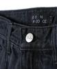 ESN Washed Single-Pleat Tapered Denim Black