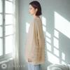 Tulle Frill Pullover Tunic Round Voluminous Ivory Limited Stock J-Scott Women's Sweatshirt, Length, Neck, Sleeves, (JS158-IV-S) -