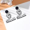 Halloween Acrylic Mummy Earrings Exaggerated and Funny European and American Women's Earrings