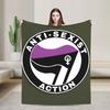 Antifaschistische Aktion Weiche Decken Camping Plüsch Überwurfdecke Flauschige Couch Sessel Flanell Tagesdecke Sofa Bettbezug