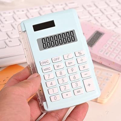 Desktop Calculator Solar Battery Operated 8 Digits Big Buttons Large LCD Display Portable Student Finance Calculator Office Supplies