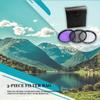 3 Pcs Purple Light CPL FLD Lens Filter Set with Bag Camera 49MM 52MM 55MM 58MM 62MM 67MM 72MM 77MM Glass Protector Replacement
