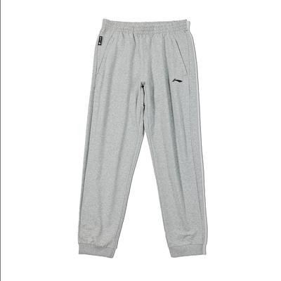 Li Ning Plain Breathable Jogger Pants Men Bottoms Light-Gray AKLR525-3