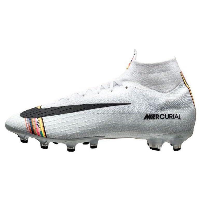 Nike Mercurial Superfly 6 AG Artificial Ground Slip Resistant Abrasion Resistant Soccer Shoes Unisex White AJ3546-109
