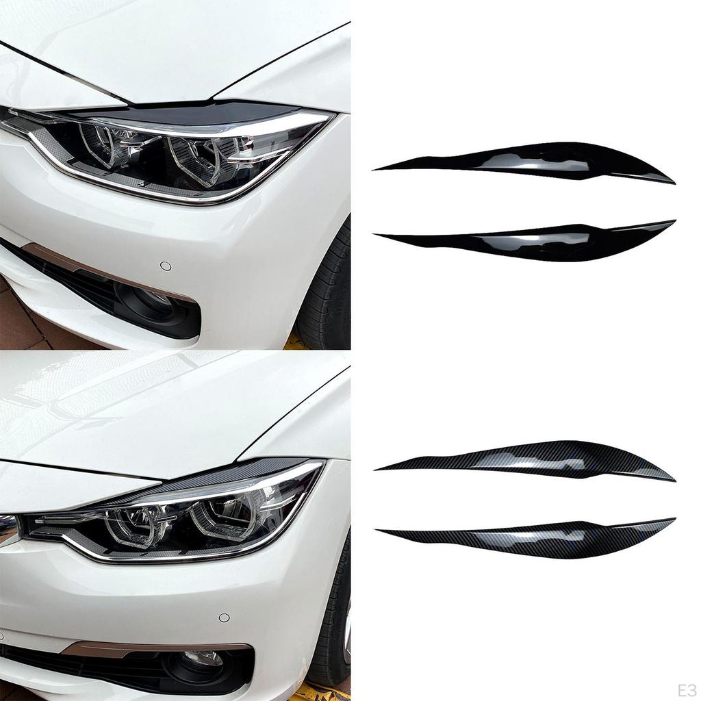 2 Pieces Auto Headlight Eyebrow Eyelid Cover Trim for 3 Series F30 F31 318i 320i High Quality