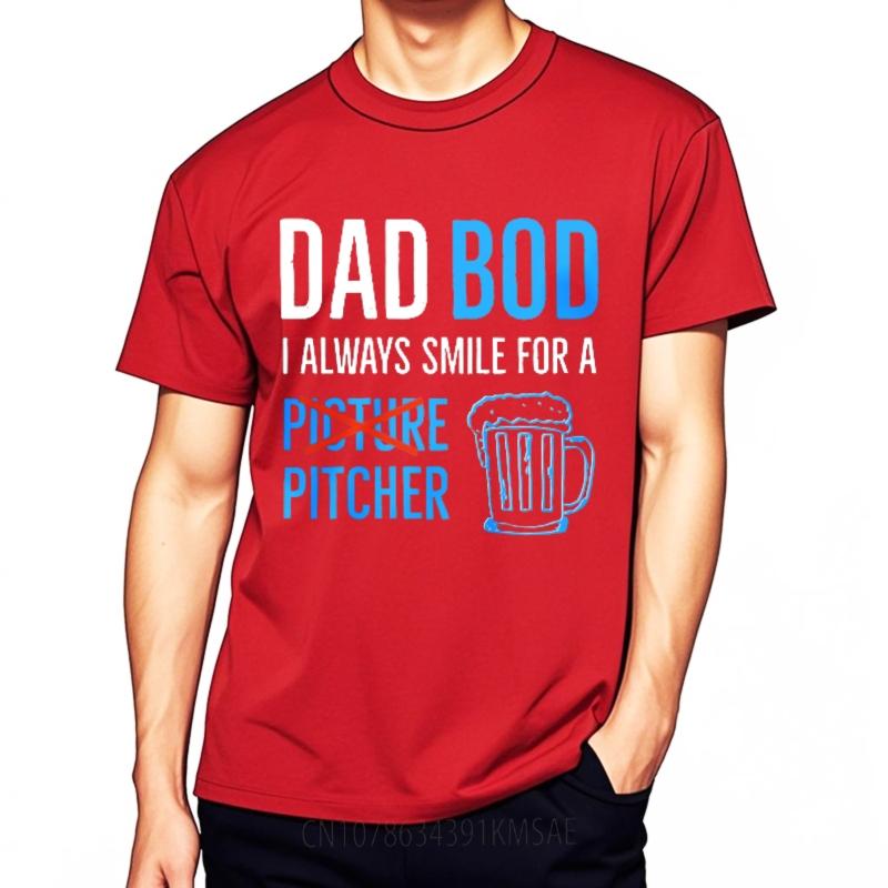Unisex Tshirt Soft summer t shirt Black New Tee Dad Bod I Always Smile For A Pitcher Comfort For man Tee shirt Breathable Tee
