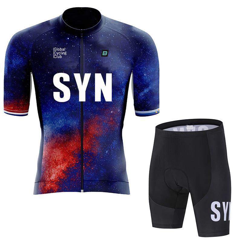 SYN Herren Radsportbekleidung Sommer Rennrad Trikot feuchtigkeitsableitend Radsport Set MTB Radsportbekleidung Radtrikot