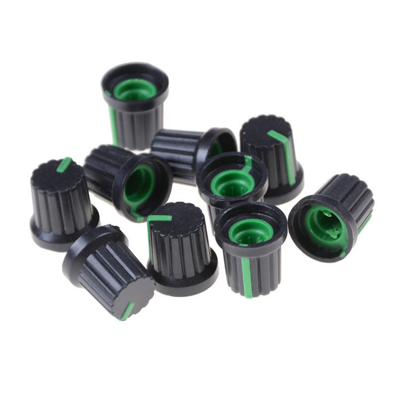 10Pcs Potentiometer Switch Knob Cap Hole Dia 6Mm Volume Control Rotary Knob Cap